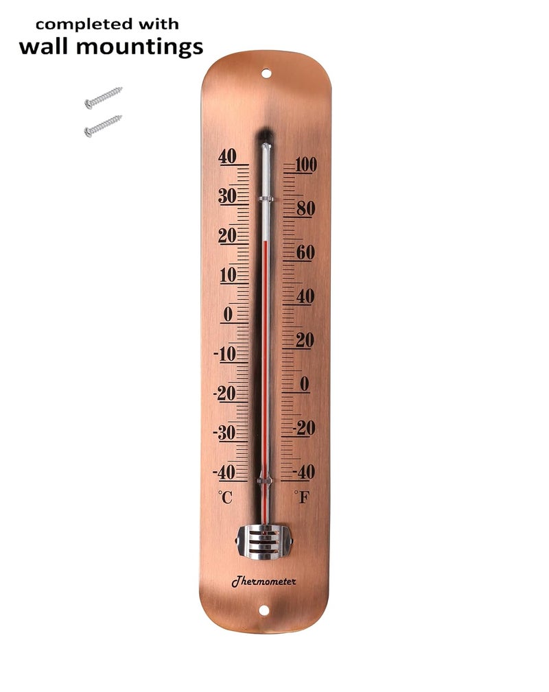 TERMOFLY 12.2 Large Numbers Premium Steel Outdoor/Indoor Thermometer Waterproof Vintage Style Decorative - Image 1